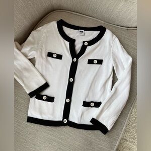Janie and Jack White and Black Kids Sweater